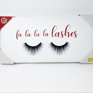 Christmas Glam Lashes Glitter Wall Decor Canvas